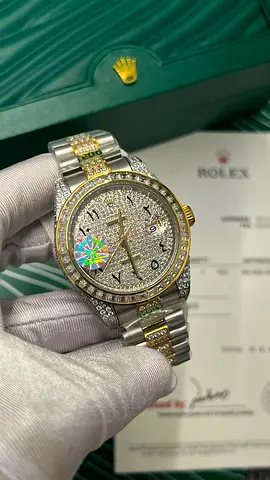 Rolex Datejust with Full Diamond Dial and Two-Tone Jubilee Bracelet