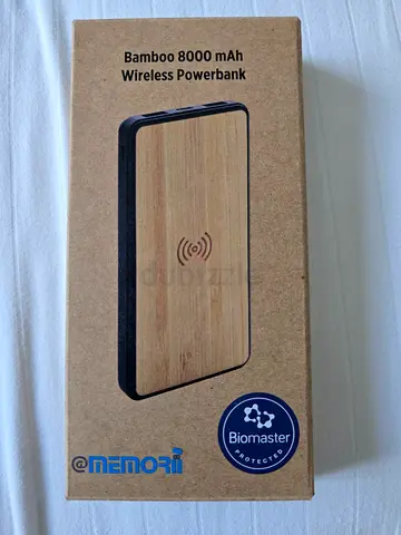 Memorii 8000 mAh Bamboo Wireless Powerbank.