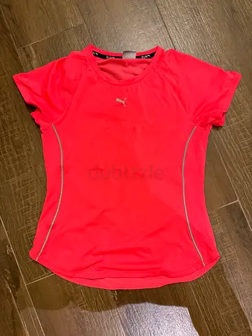 Pink womens Puma active T-shirt, size M