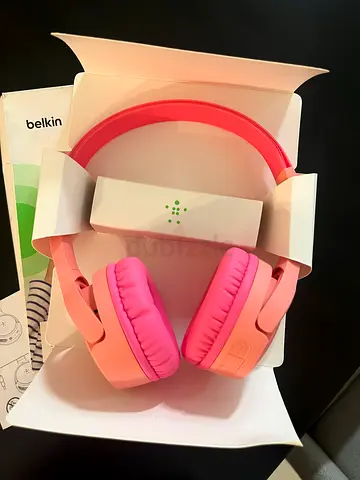 Belkin Pink Foldable Kids Over-Ear Headphones - Wireless . Not used