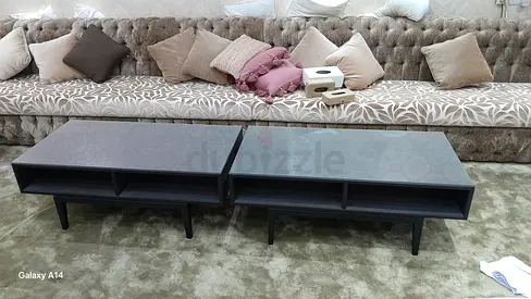 Modern Low Coffee Tables with Storage - Dark Wood