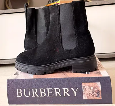 Black Suede Chelsea Boots