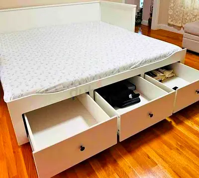 IKEA Hamnes day bed with 2 mattress and 3store drawers