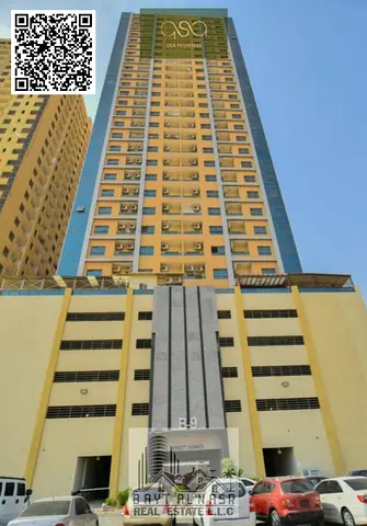 Spacious two bedroom apartment with covered car parking available for sale in Paradise Lake Towers B9 Emirates City Ajman