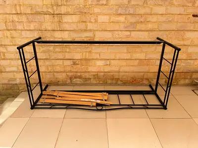 Single Bed Frame with Slats  Mattress