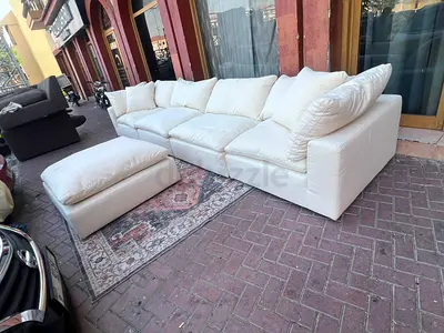 Beige luscious sofa