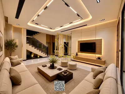 For sale in Al Helio 1, Ajman Cricket Project, a 3-story villa with 5 rooms and central air conditi