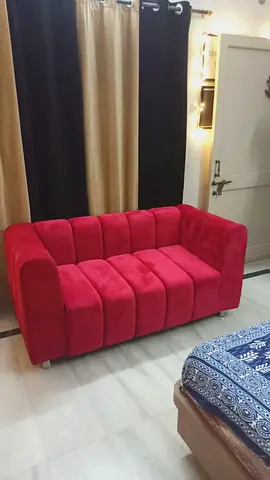 Modern Boucle Fabric Sofa with Cushions