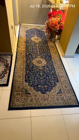 Traditional Persian-style Navy Runner Rug - Good Condition