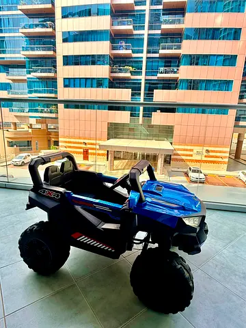 Kids Electric Ride-On Off-Road Buggy - 2-Seater, Blue