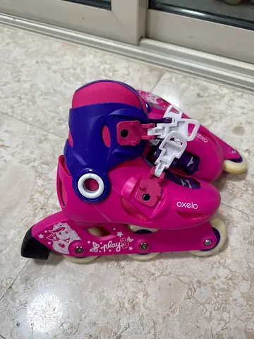 Kids adjustable pink inline roller skates (size adjustable 26-28)