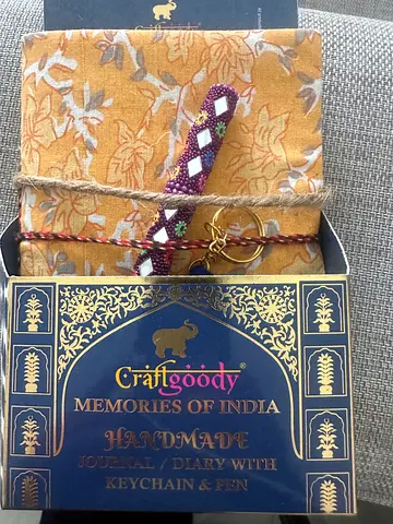 Brand new CraftGoody Memories of India Handmade Journal with Keychain Pen