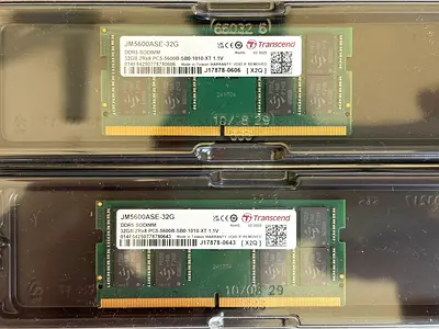 TRANSCEND 64GB (32x2) DDR5-5600 LAPTOP RAM SODIMM DUAL RANK