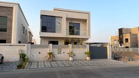 Luxury villa for sale in Al Zahia | 5 master bedrooms | 2 floors | Majlis and 2 living rooms | Large modern kitchen | Spacious yard with barbecue area