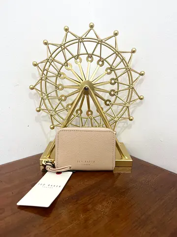 Ted Baker small zip-around leather wallet - Beige