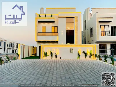 For Sale: Modern villa with swimming pool Al Zahia Ajman including registration fees (two floors and a roof) freehold ownership for life