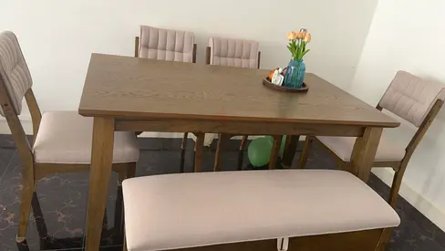 Dining table with storage