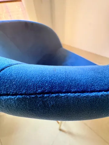 Nelson armrest Chair gold chrome blue velvet  KARE the one jumeriah  JVC