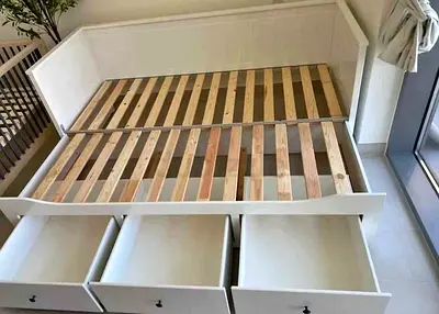 IKEA Hamnes day bed with 2 mattress and 3store drawers