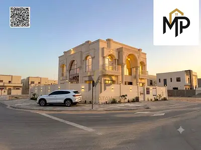 Land area 4430 sq ft, built-up area 4500 sq ft, 5 master bedrooms. Price: AED 2.6 million (negotiable). Villa price includes registration fees.