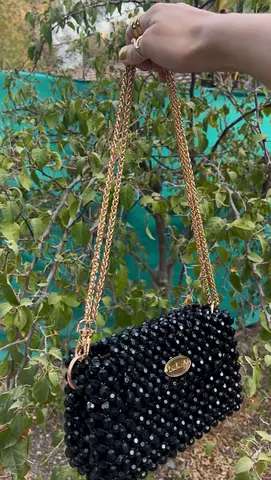 Luxurious crystal handmade beaded bag