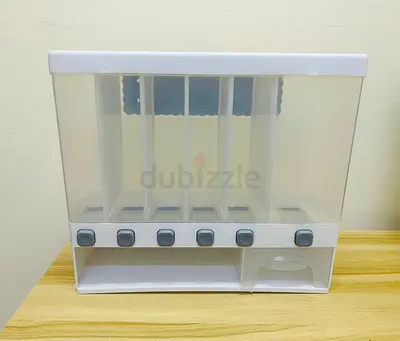 6-Compartment Dry Food (Cereals, Grains and Pulses) Dispenser - Wall Mountable