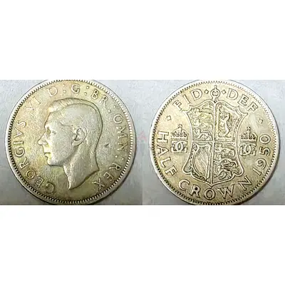 1950 UK half crown Antique coin