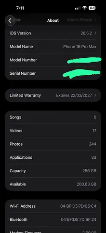 iPhone 16 Pro Max 256GB - Desert Titanium, Condition 10/10 with box and cable under warranty