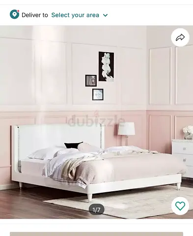 Super king (200x200cm) size bed frame with mattress and protector - as good as new condition