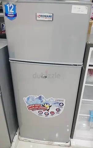 Romani 2-door Refrigerator - Silver, Good Condition