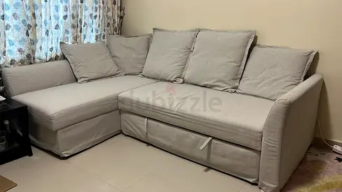 Light Grey L-shape Sofa with Storage (URGENT SALE)