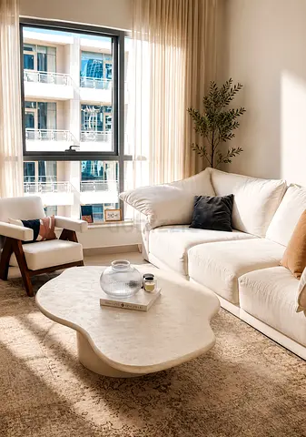 70% off LIVING ROOM + 3 seat Sofa, Coffee Table, Chair, Rug + (Curtains Decorations Free)