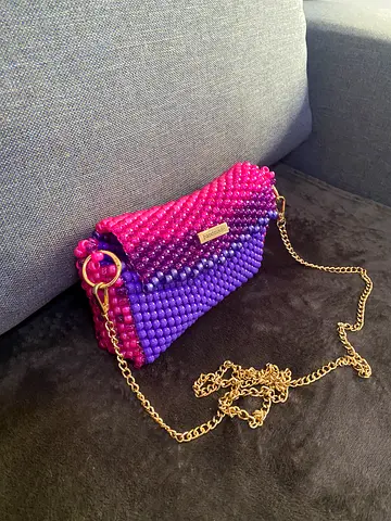 Colorful luxurious handmade beaded bag