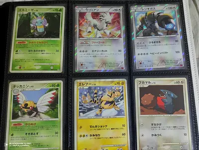 Collection of Japanese Pokémon Trading Cards in Binder (Rare/Holo Included)