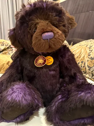 Collectable Charlie Bear purple Bray by Isabelle Lee plush bear