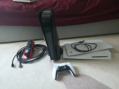 Sony PlayStation 5 Disc Console with DualSense Controller and Controller charger