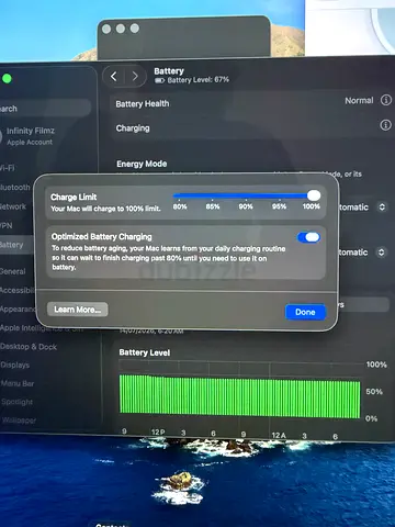 MacBook 4Pro 16inch 512gb 24gb battery health  100%