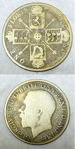 1921 One Florin Antique coin
