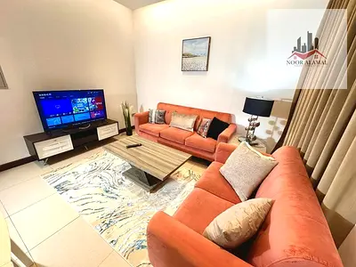 Sharjah Al Rifai: One bedroom, living room, kitchen, bathroom, and balcony.