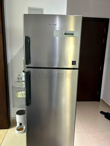 Whirlpool Double Door Refrigerator - Stainless Steel, excellent Condition