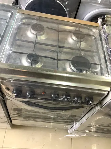 Stainless Steel 4-Burner Gas Cooker with Oven - Good Condition