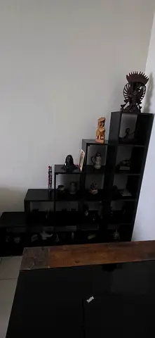 Large Black Modular Display Shelving Unit - Good Condition
