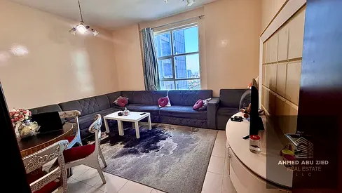 Two furnished bedrooms and a living room for annual rent in City Tower Al Nuaimiya 3, Ajman, opposite Grand Mall and next to Safeer Mall, with private