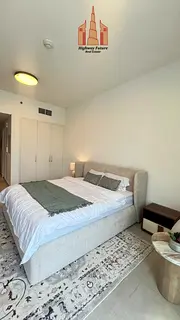 Luxury Furnished studio in 53k 12 cheques wardrobes 1parking free