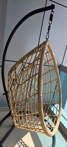 Danube Home Rattan Hanging Egg Chair with Stand