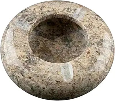 Marble-look Round Decorative Bowl-13L x 13W x 3H