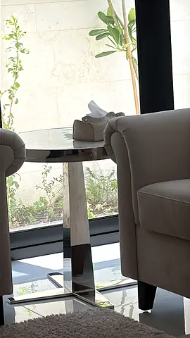 Marble Top Coffee Table with Metal Legs - Modern Design