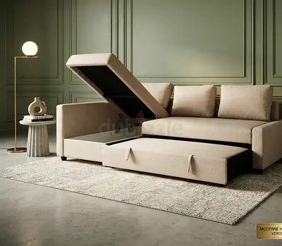 Pull-Out Bed Design Easy pull-out mechanism converts the sofa into a comfortable bed within seconds