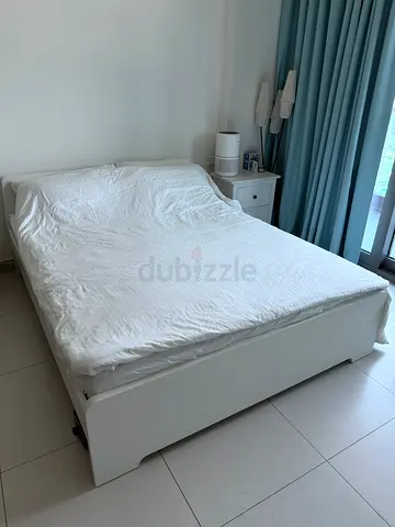 Queen Bed Frame with Mattress