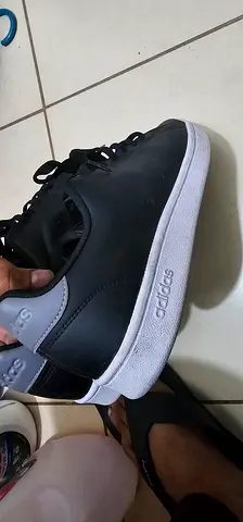 Black Adidas casual sneakers, not used, size UK - INDIA -9 , EU 43